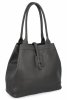 Elegancka Torebka Skórzana typu Shopper Bag Szara
